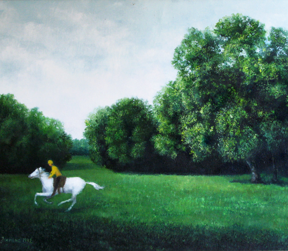 Horse Rider, 1992, Oil on canvas 54x73cm