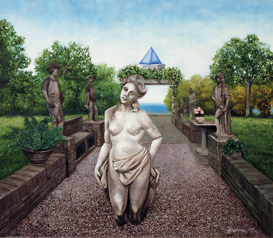 Path to the Sea, 1994, Oil on canvas board 60.9x76.2cm